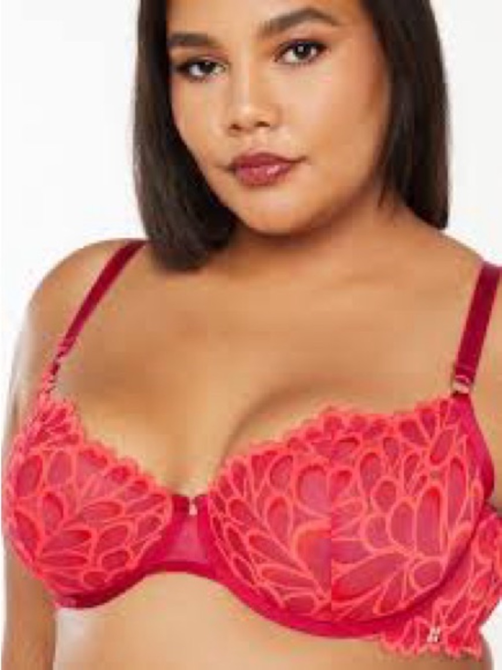 Savage X Fenty Not Sorry Unlined Lace Balconette Bra - Size 46DD
